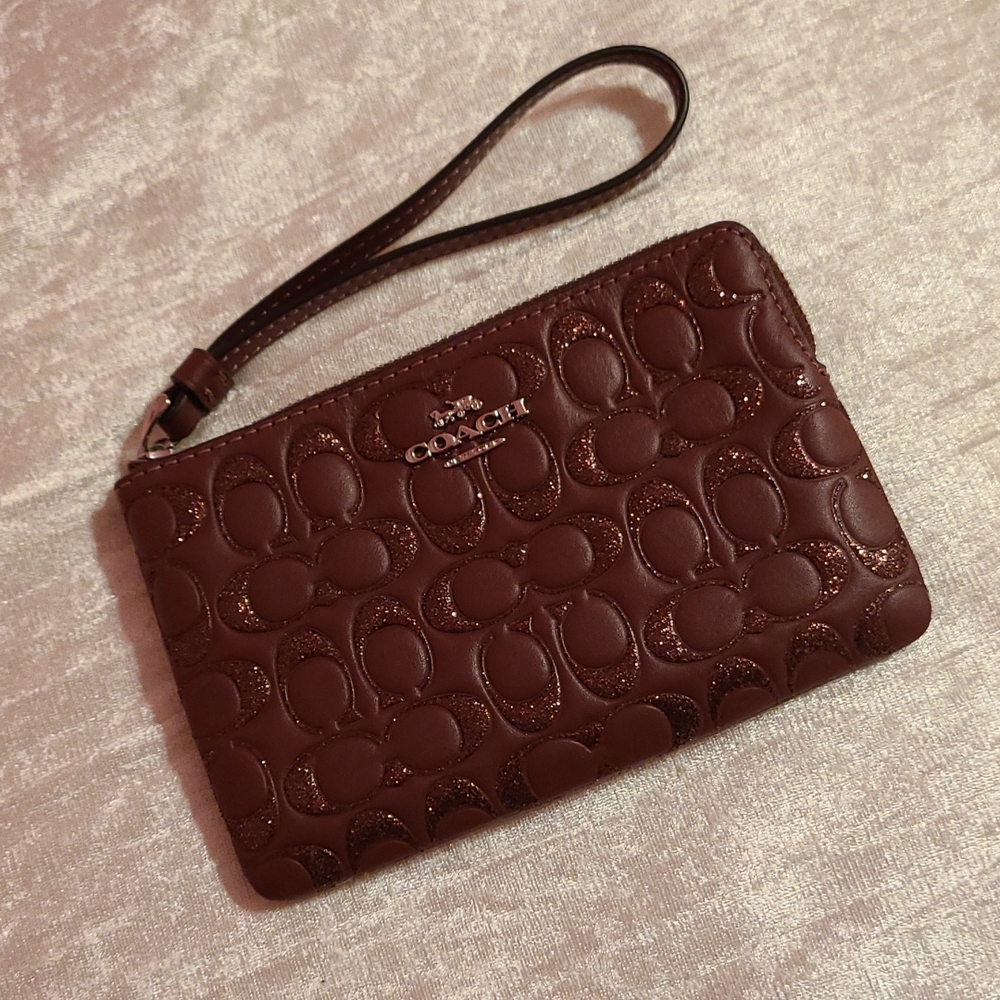 Coach Wallet | Glittery ✨ Wine Color🍷| Brand New.